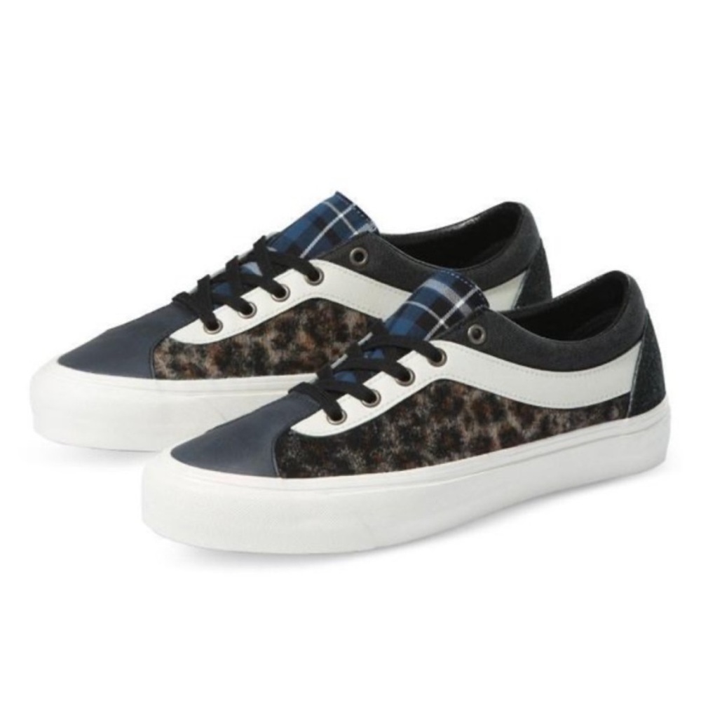 Vans Bold Ni Bender Animal Print/ Plaid/ Stud, Color Panther/Black, Size 7, NIB